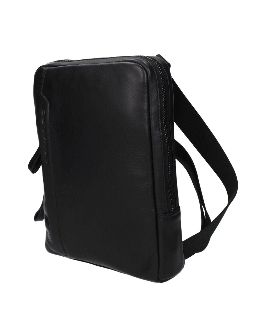 Piquadro Black Leather Crossbody Bag for men