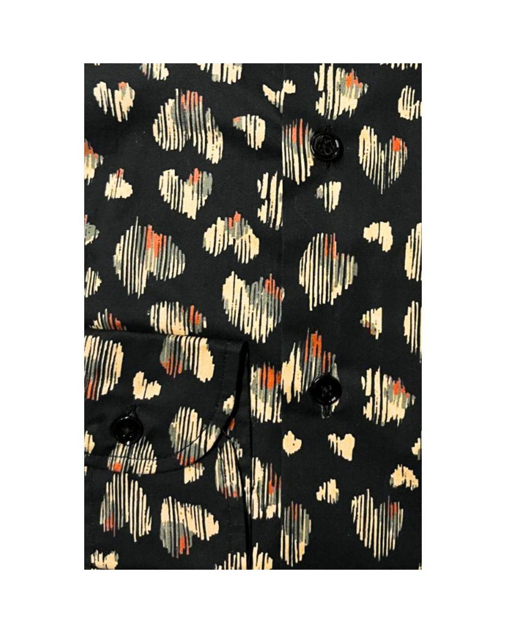 Bagutta Black Multicolor Cotton Men Shirt for men