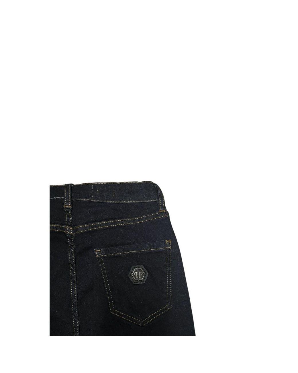 Philipp Plein Blue Cotton Jeans