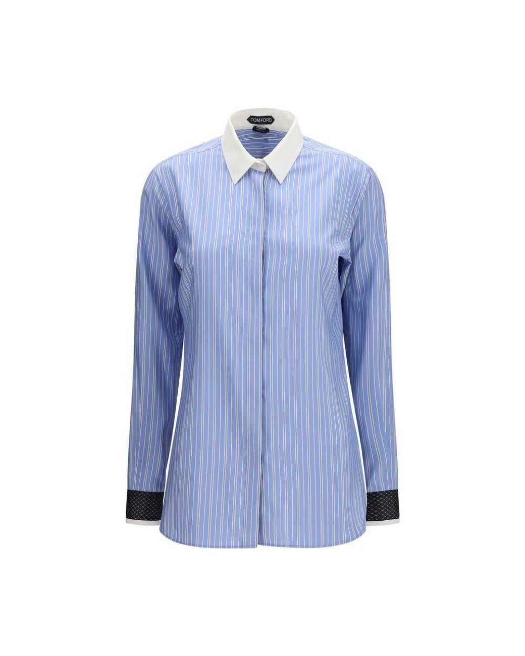 Tom Ford Blue Silk Dress Shirt