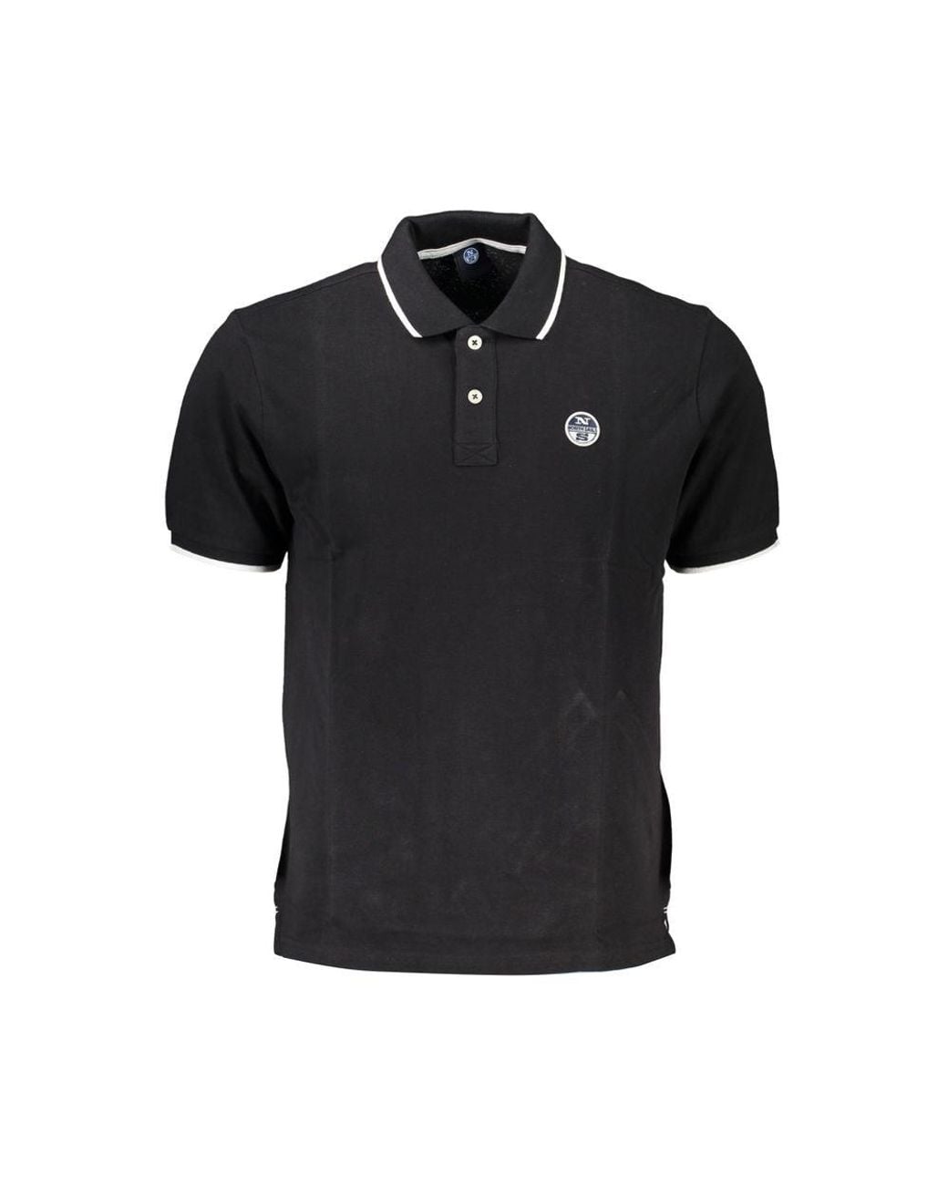 North Sails Black Cotton Polo Shirt for men