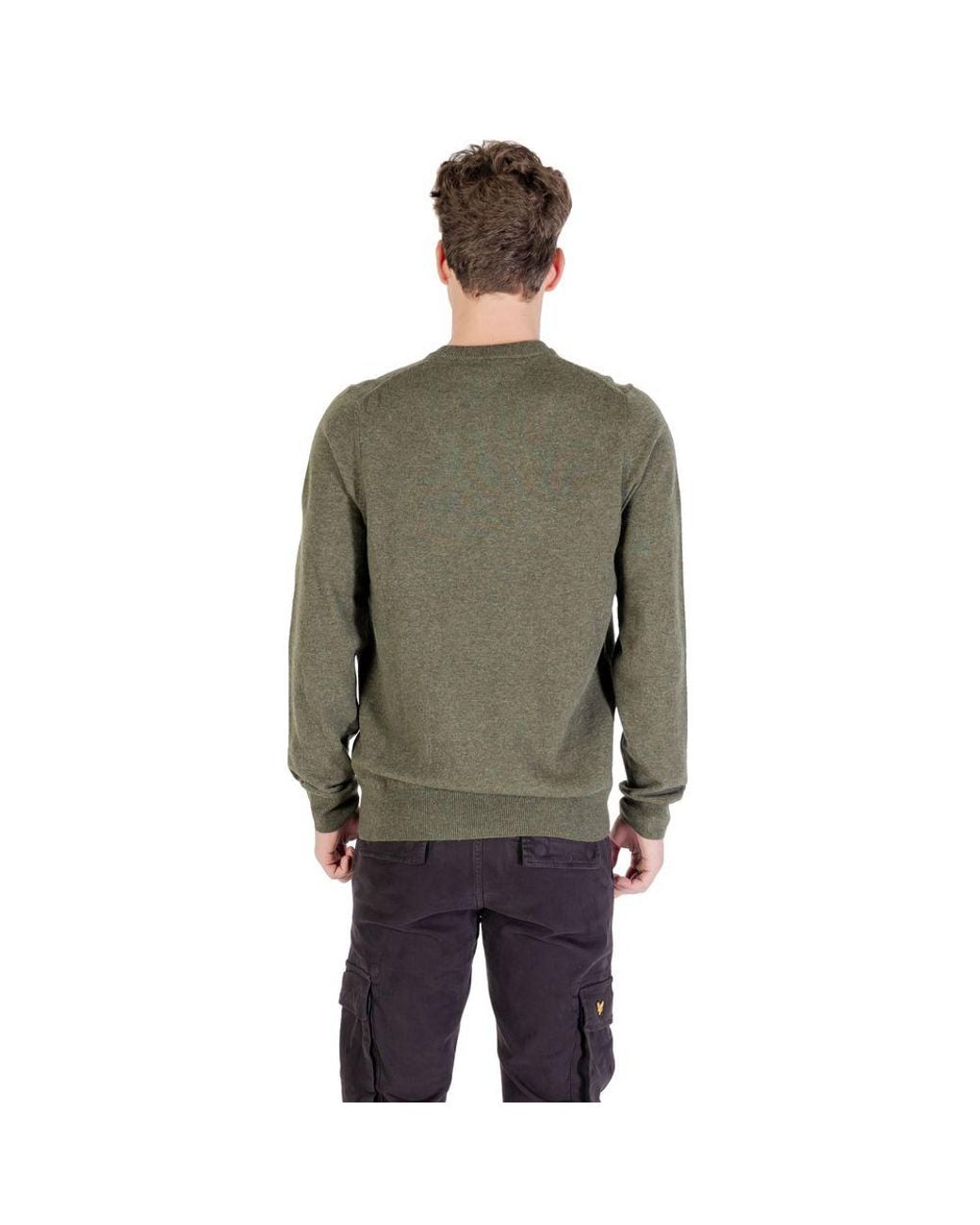 Lyle & Scott Green Bicolor Nylon Sweatshirt for men