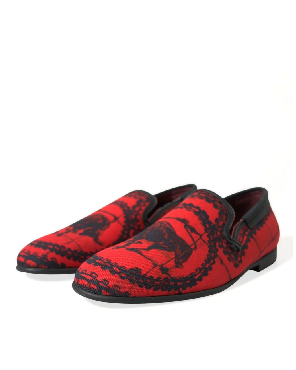 Dolce & Gabbana Red Torero Loafers Slippers Shoes for men
