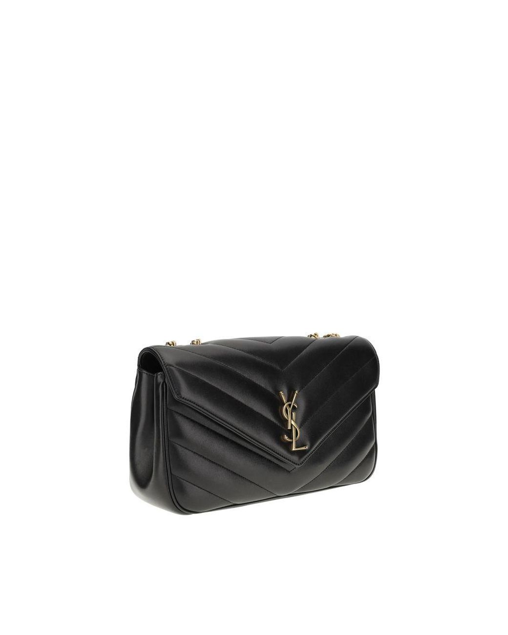 Saint Laurent Black Loulou Shoulder Bag