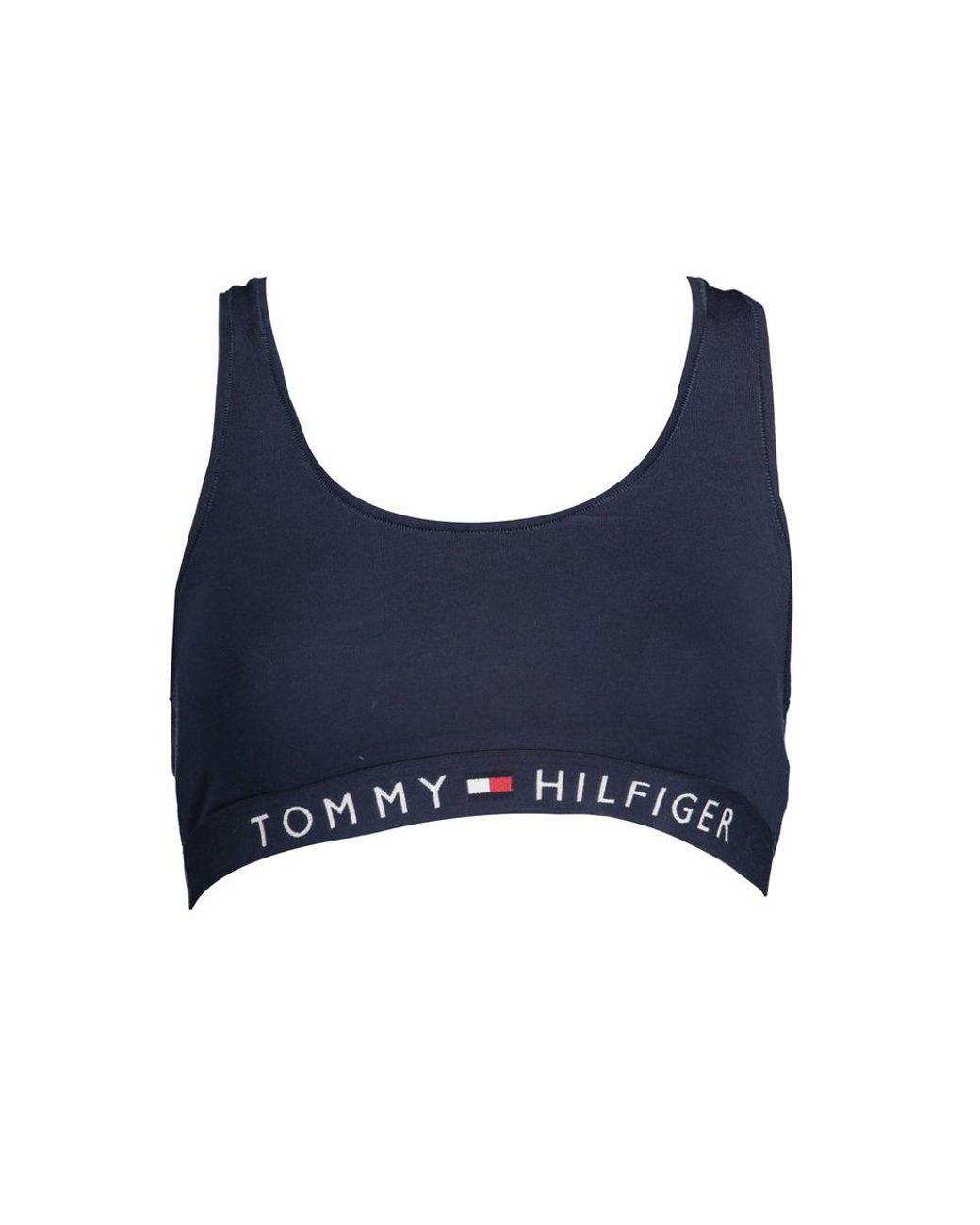 Tommy Hilfiger Blue Cotton Sports Bra