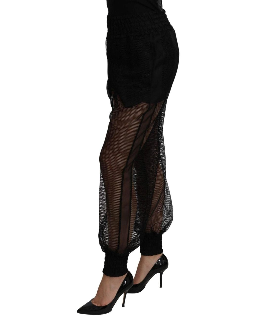 Dolce & Gabbana Black Silk-Blend Pant