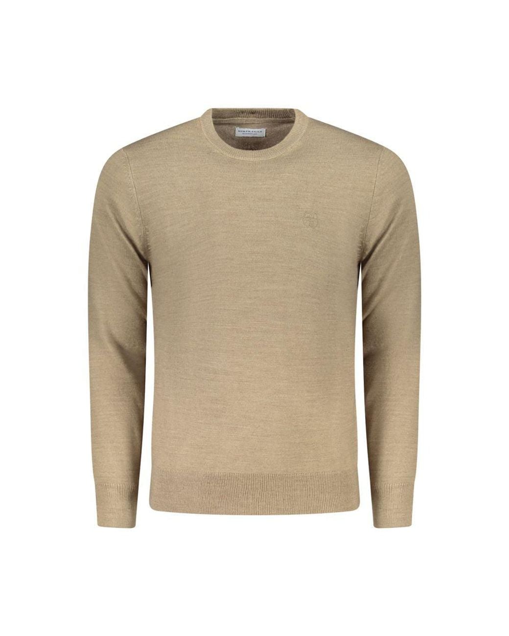 North Sails Natural Marrone Acrylic Mens Sweater for men