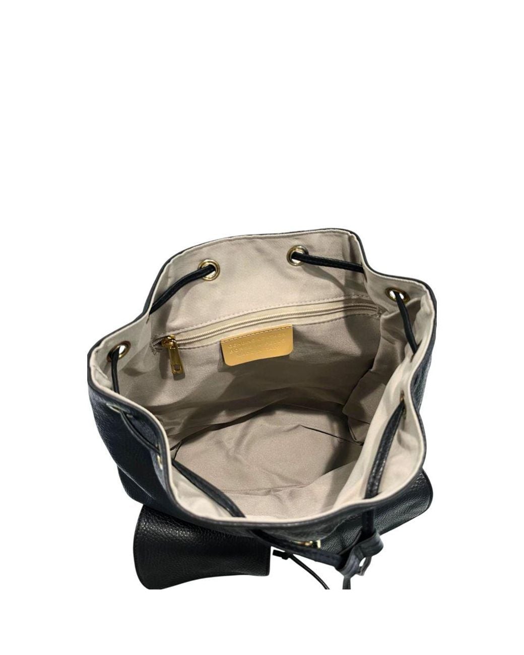 Baldinini Black Leather Backpack