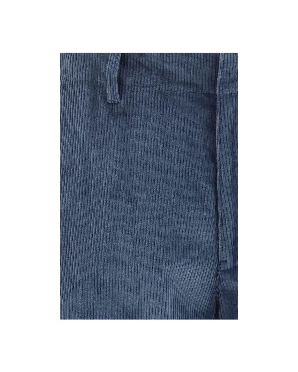 Etro Blue Cotton Casual Pants for men