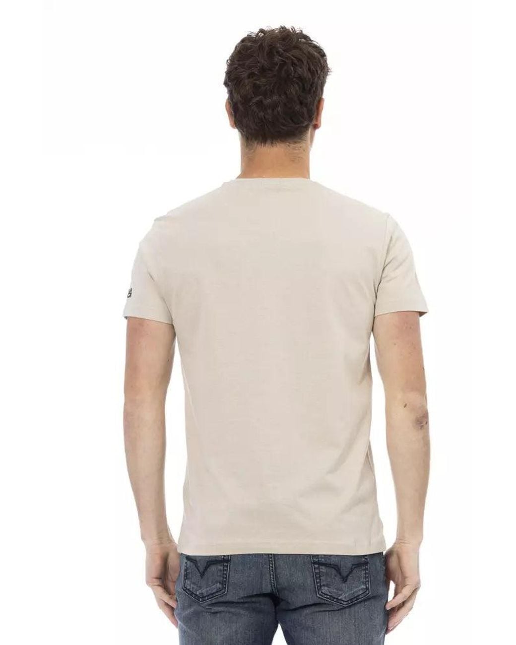TRUSSARDI ACTION Natural Beige Cotton Men T for men