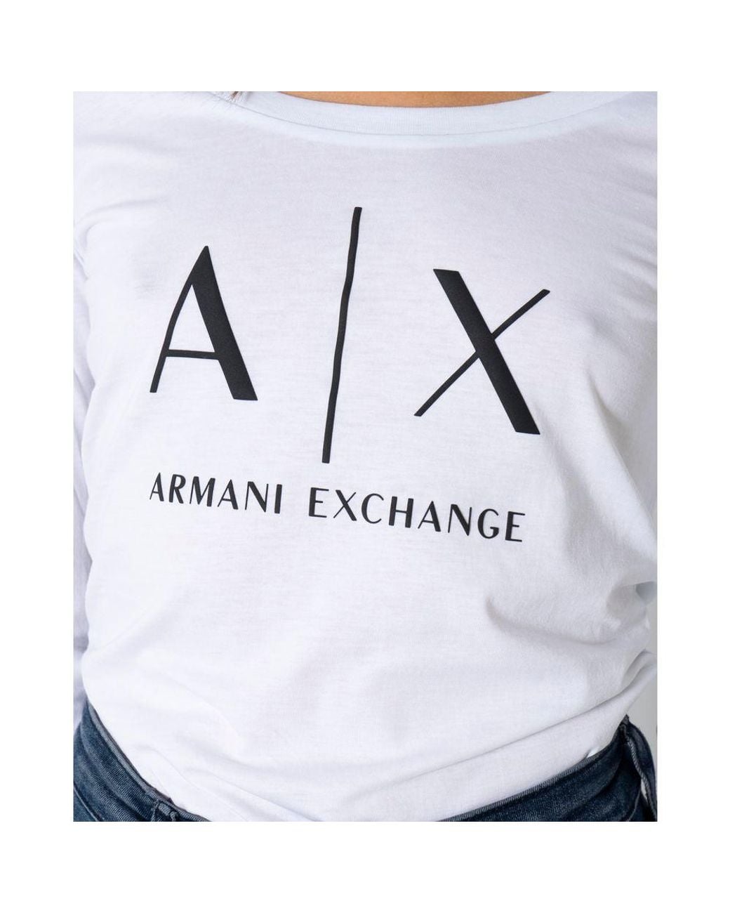 ARMANI EXCHANGE White Cotton Tops & T