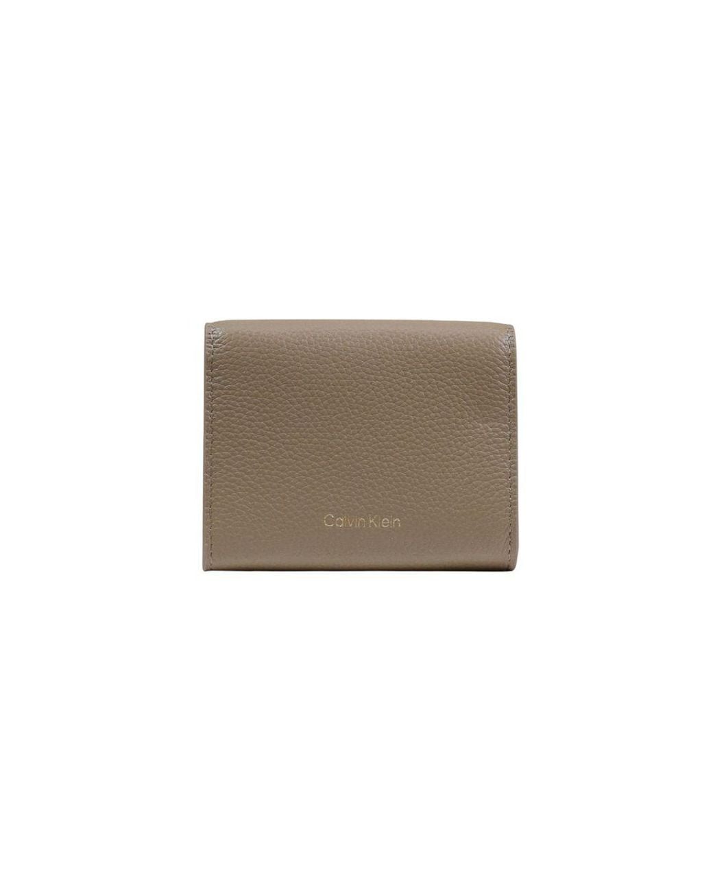 Calvin Klein Gray Beige Leather Wallet