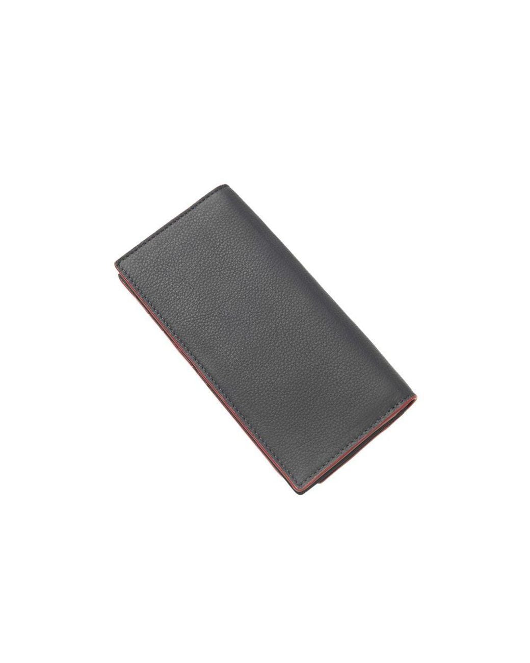 Cerruti 1881 Gray Blue Calfskin Men Wallet