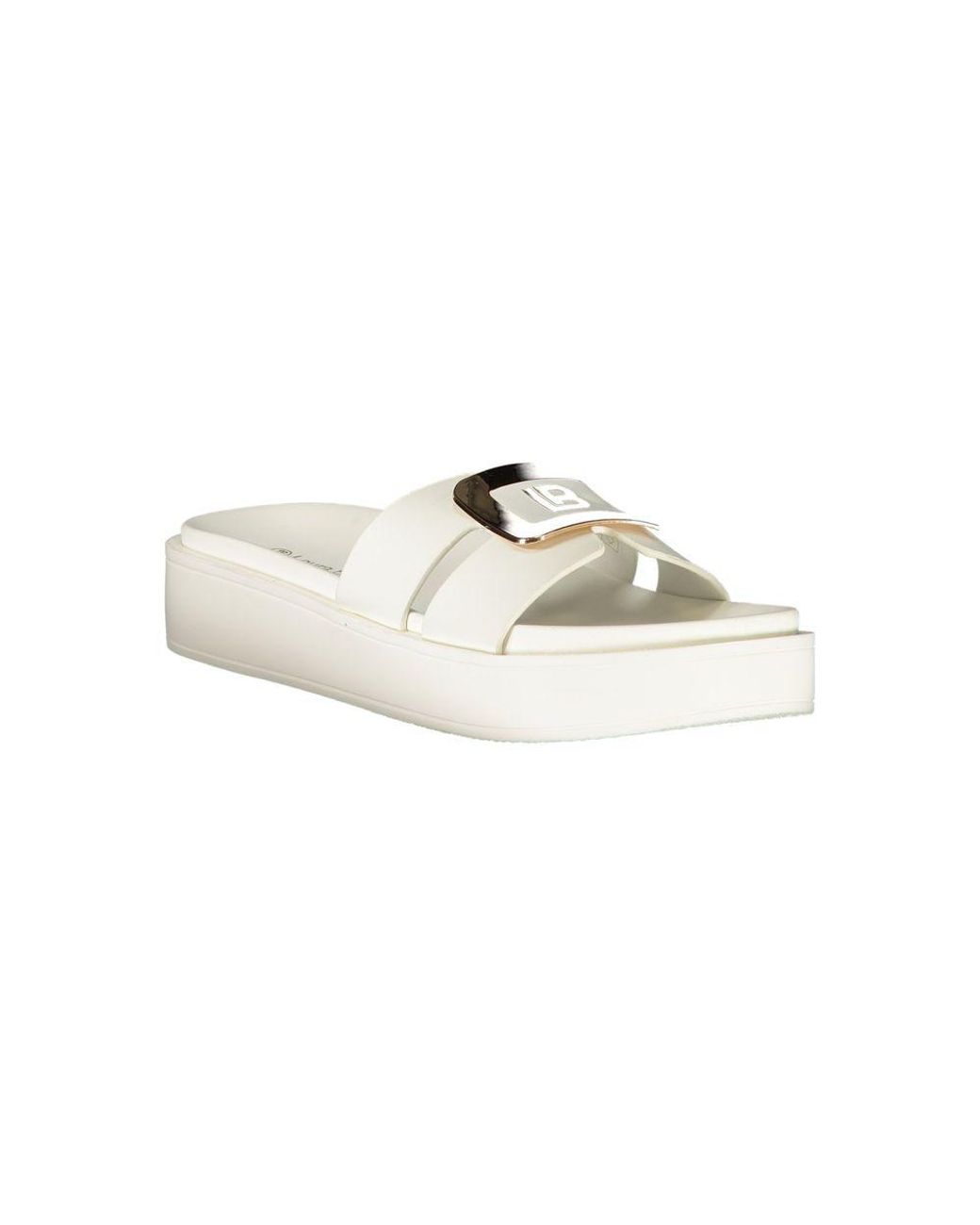 Laura Biagiotti White Bianco Polyurethane S Sandal