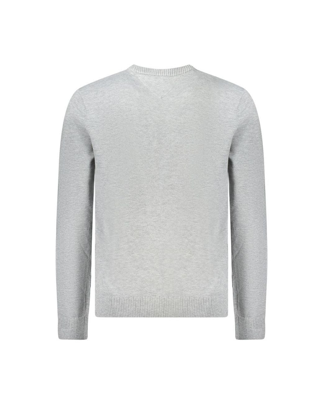 Tommy Hilfiger Gray Crew Neck Sweater Minimalist Logo for men