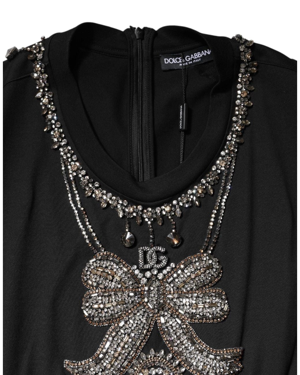 Dolce & Gabbana Black Cotton Rhinestone Embellished Tank Top for men