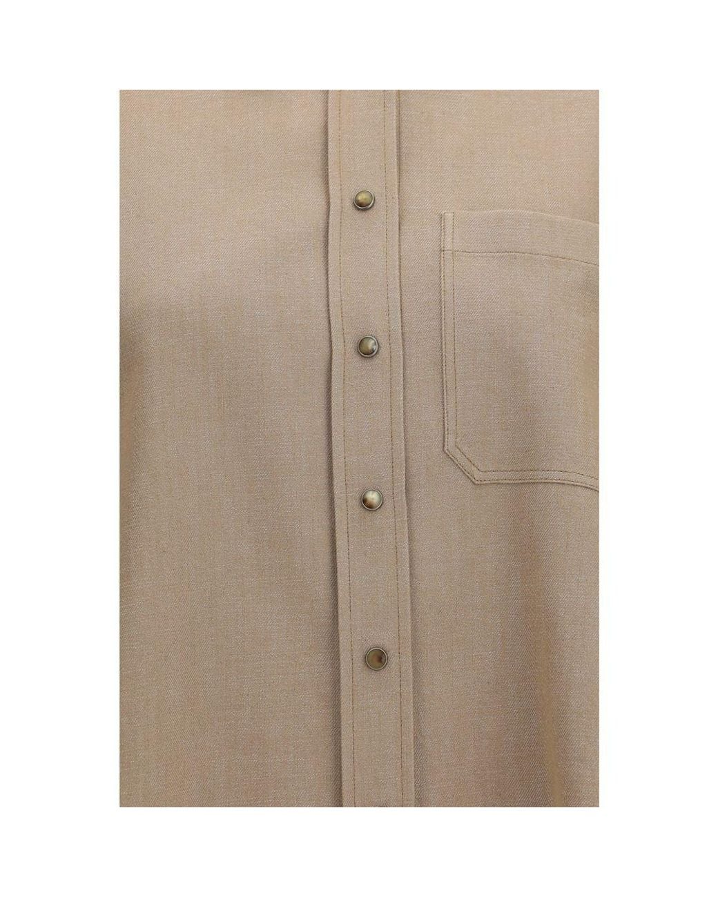Brunello Cucinelli Natural Beige Denim Shirt