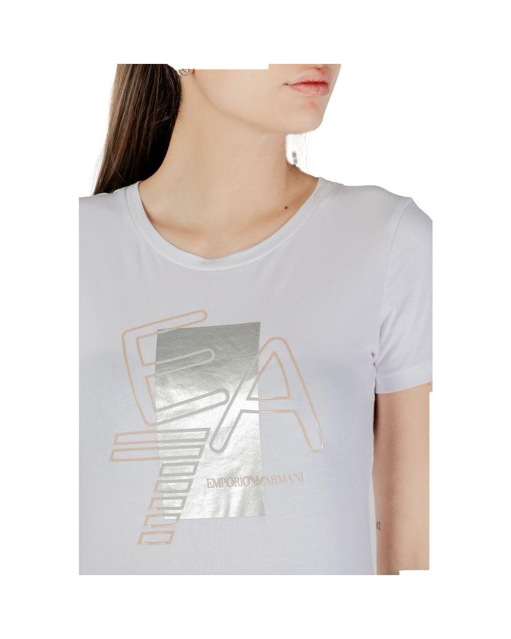 EA7 Blue Cotton T-Shirt