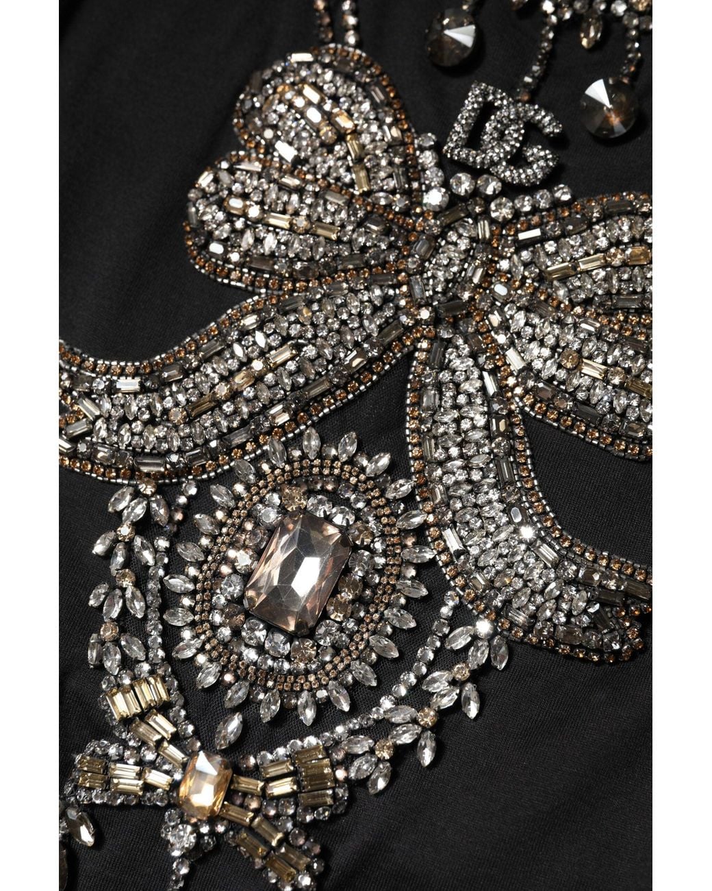 Dolce & Gabbana Black Cotton Rhinestone Embellished Tank Top for men