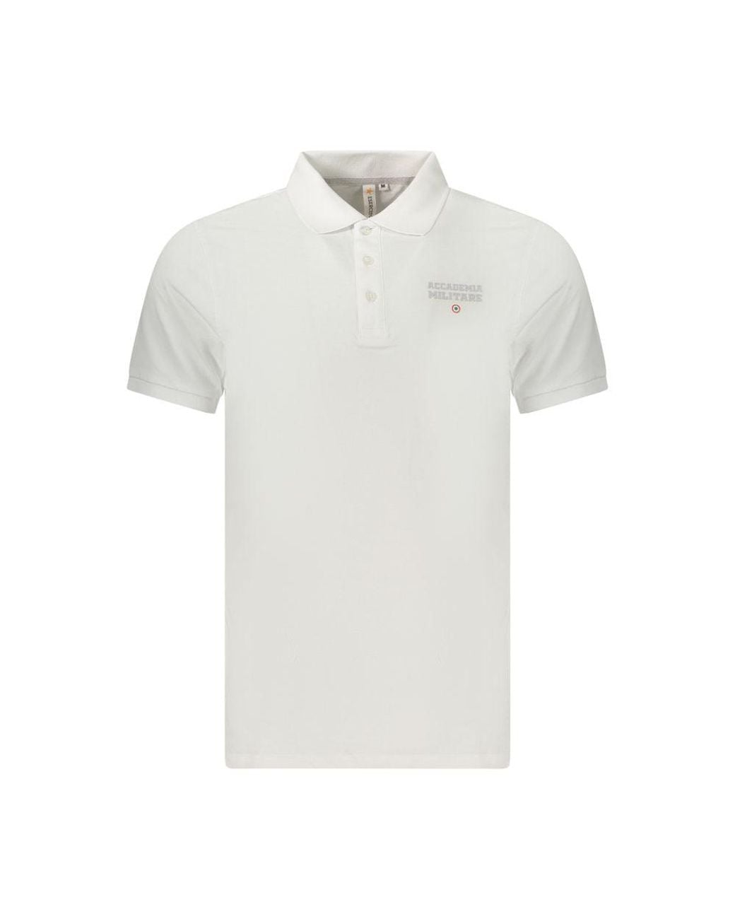 Accademia Militare White Cotton Men's Polo Shirt for men