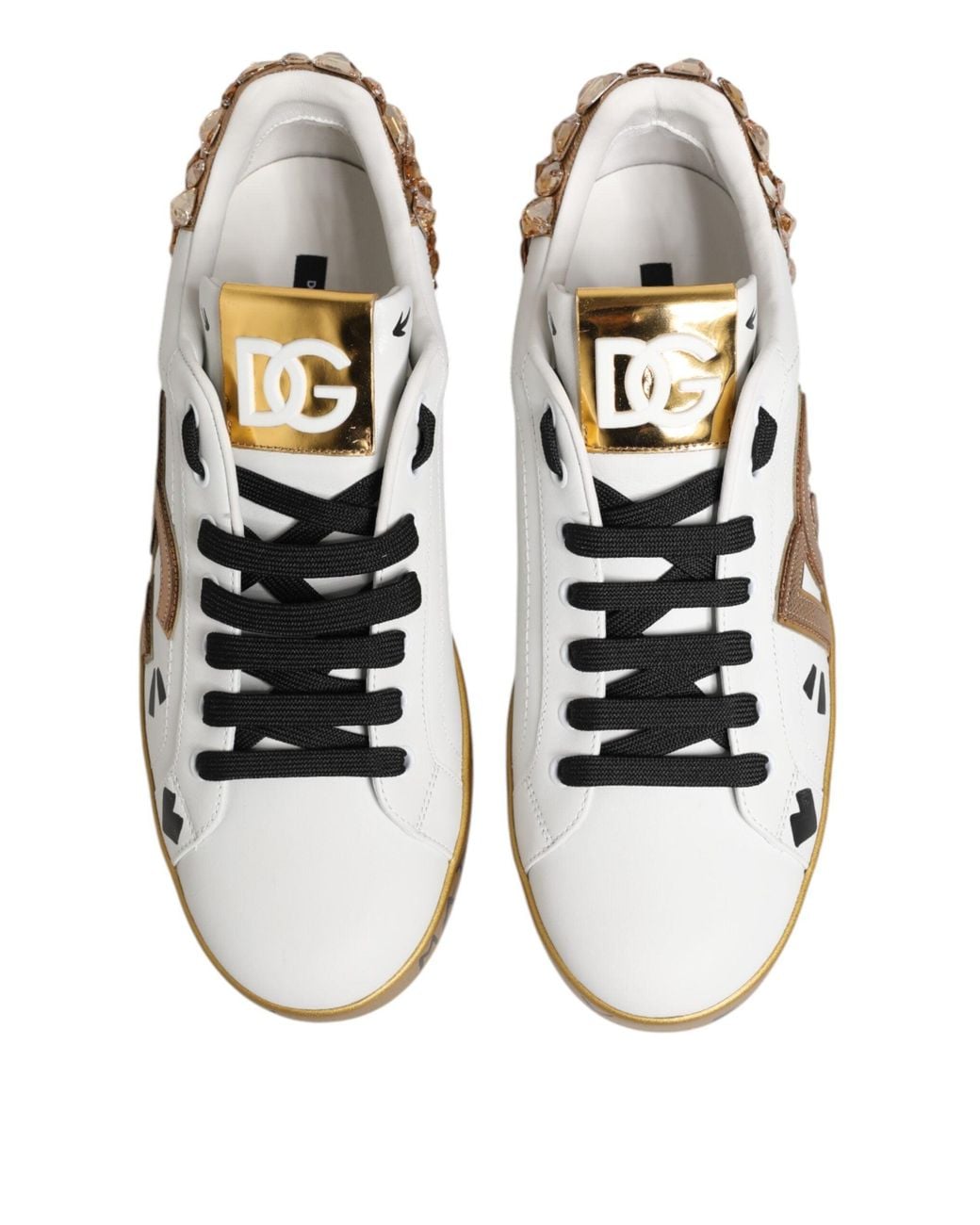 Dolce & Gabbana Natural Custom 2Zero Crystal Sneakers for men