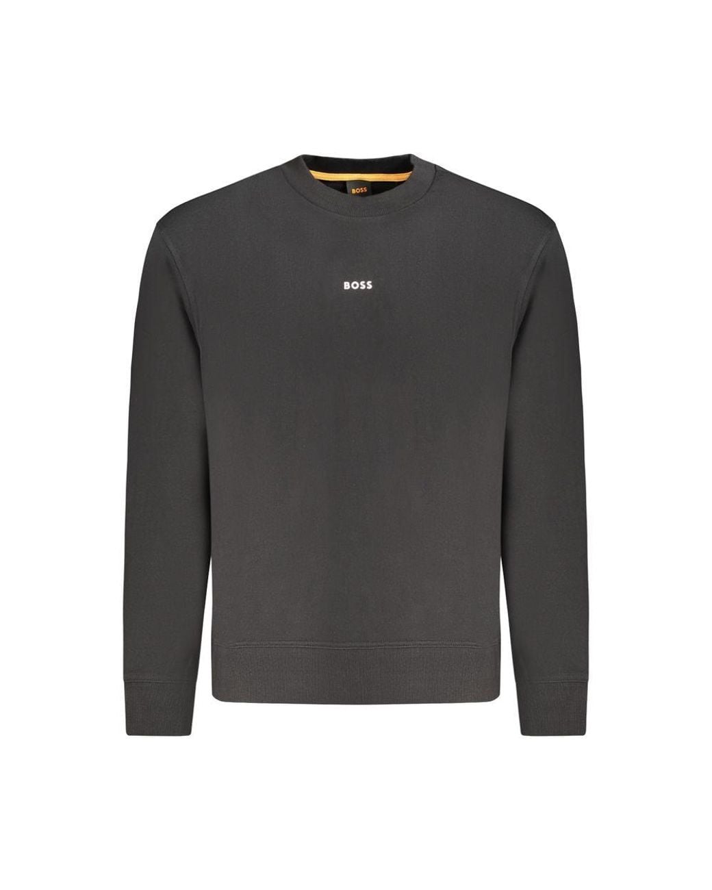 Boss Gray Black Cotton Men Sweatshirt for men
