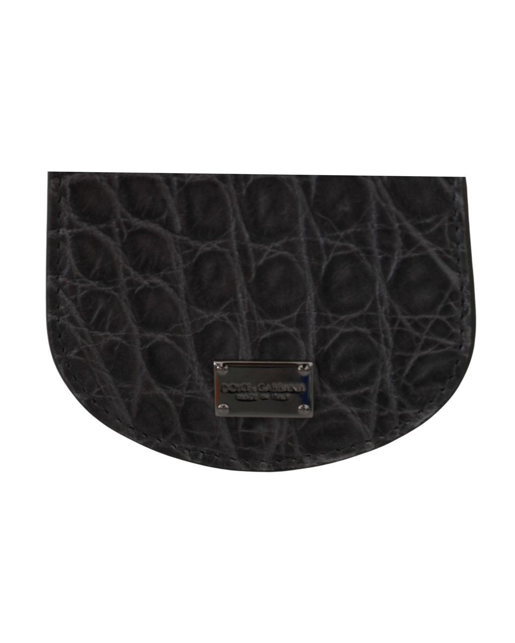 Dolce & Gabbana Gray Exotic Skin Condom Case Holder Pocket Wallet for men