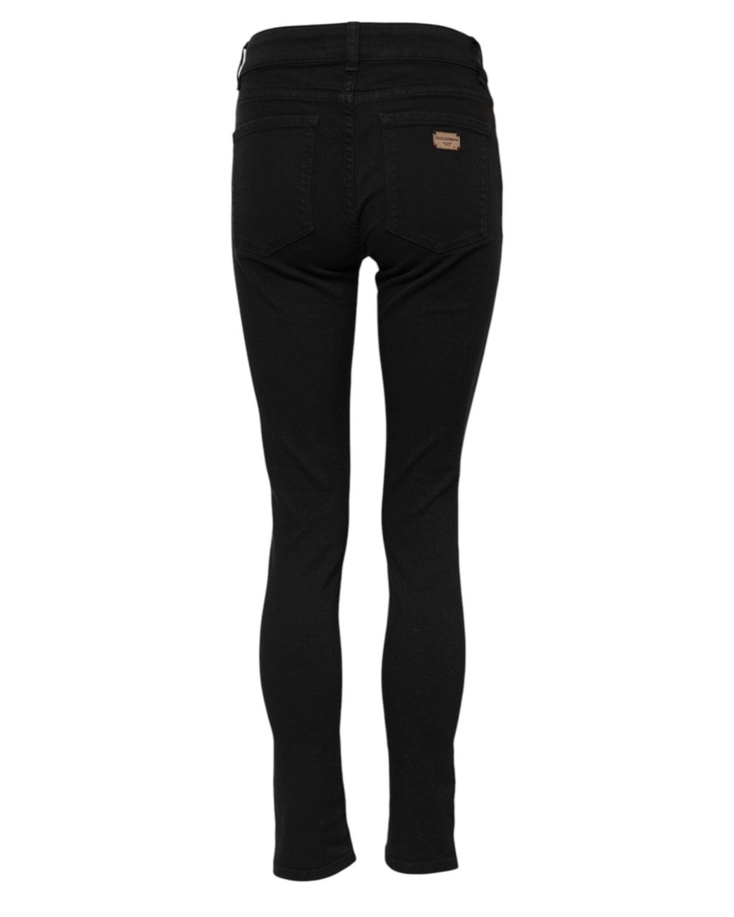Dolce & Gabbana Black Cotton Logo Skinny Midwaist Denim Jeans for men