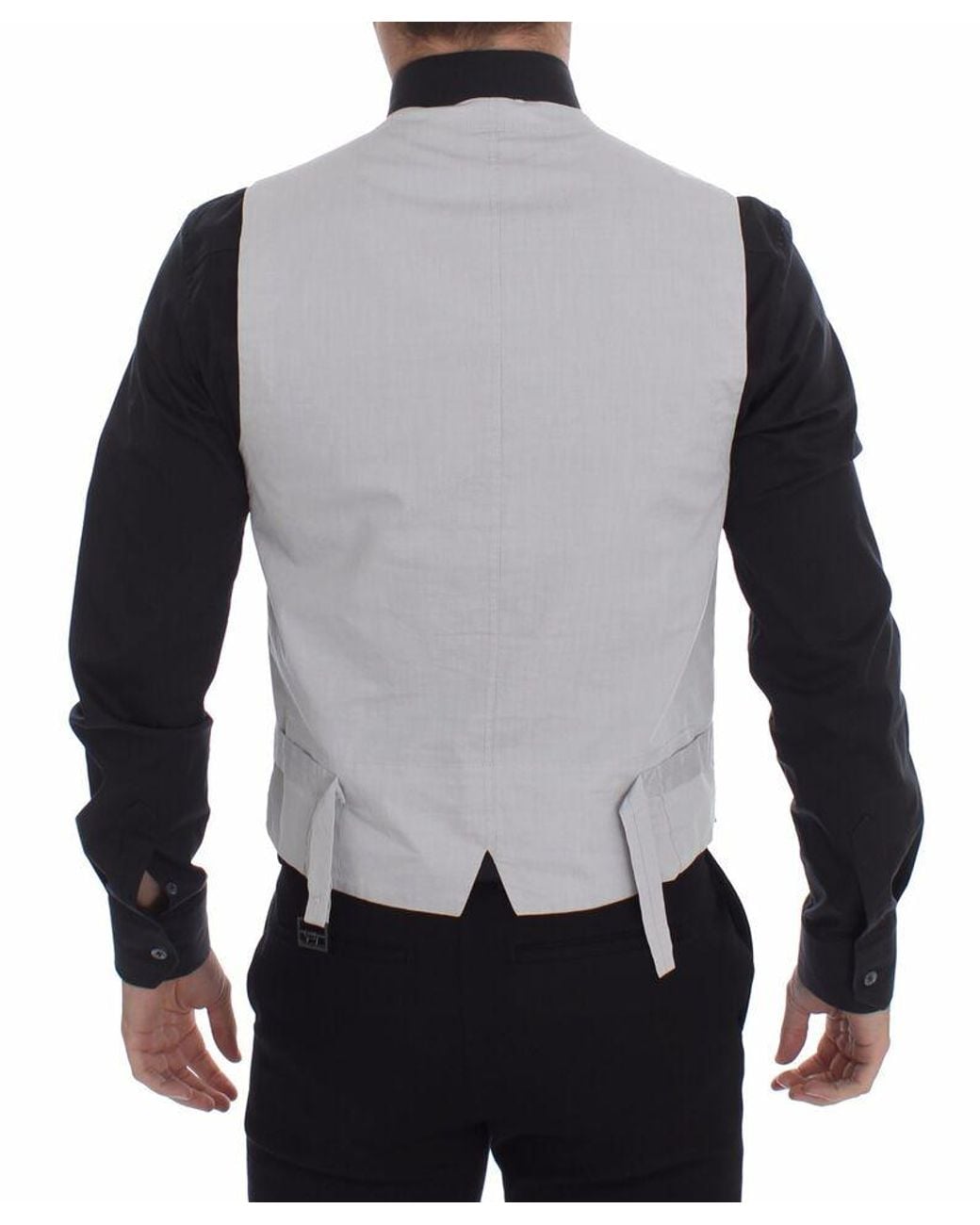 Dolce & Gabbana Brown Beige Silk Blend Dress Formal Vest Gilet for men