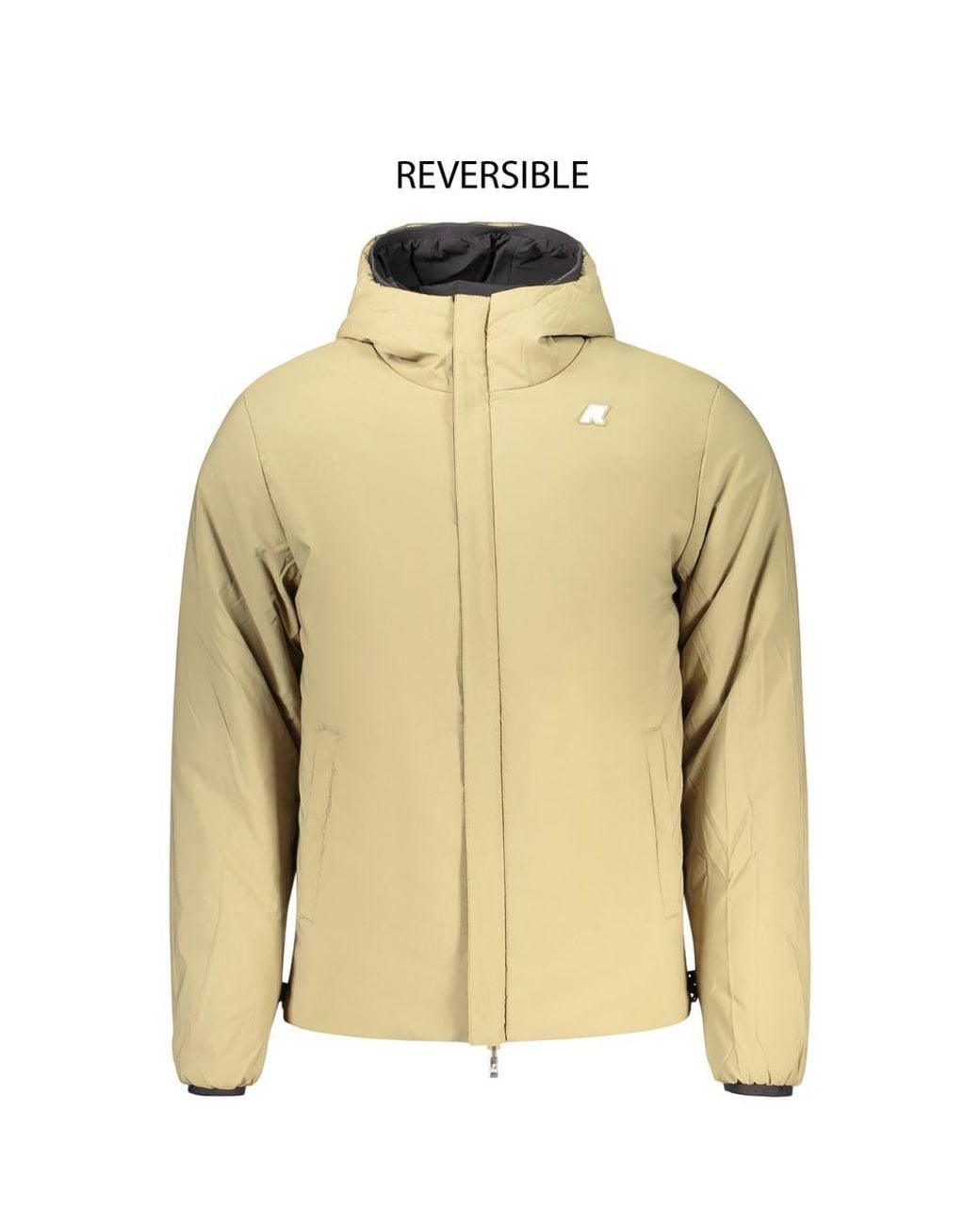 K-Way Gray Black Nylon Men's Jacket - S for men