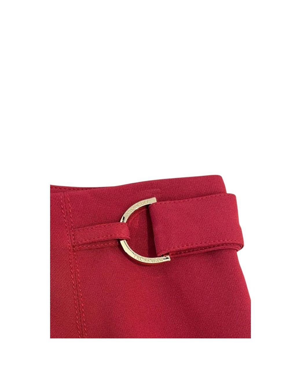 Trussardi Red Polyester Skirt