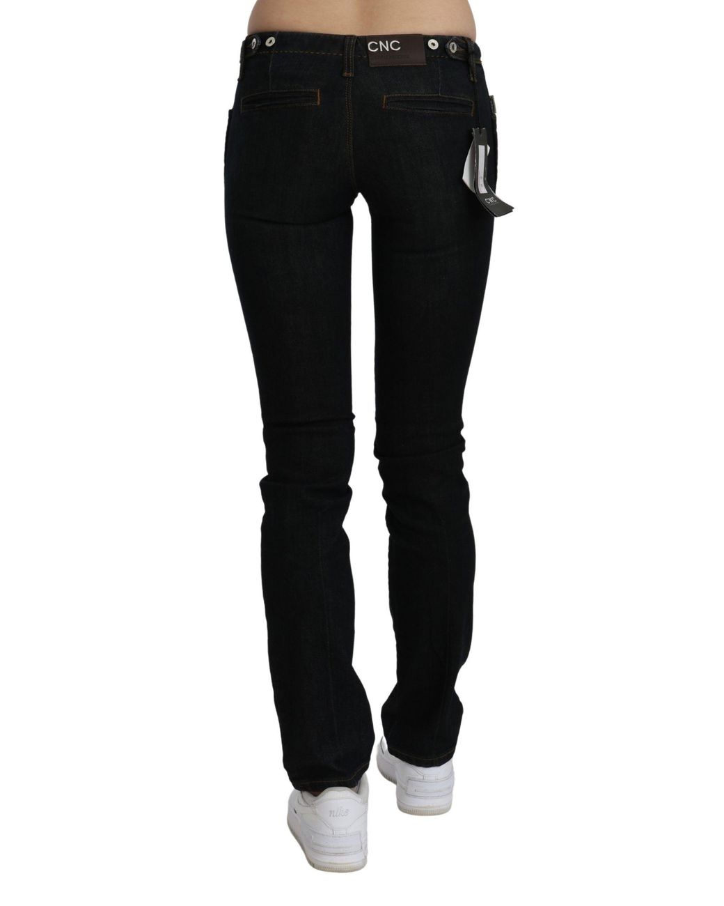 CoSTUME NATIONAL Black Chic Mid Waist Slim Fit Denim Jeans
