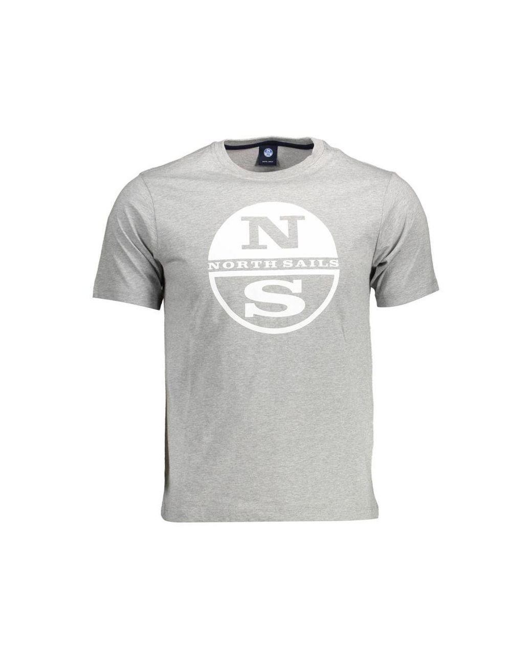 North Sails Gray Cotton T-Shirt for men