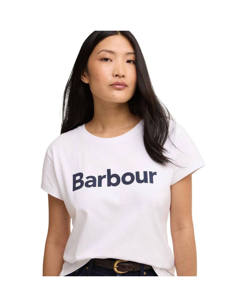 Barbour White Cotton T