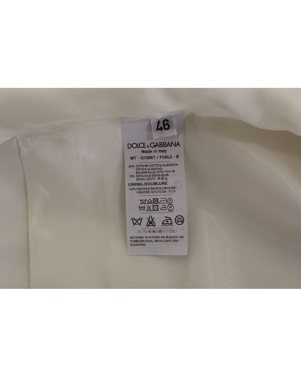 Dolce & Gabbana White Cotton Silk Blend Dress Vest Blazer for men