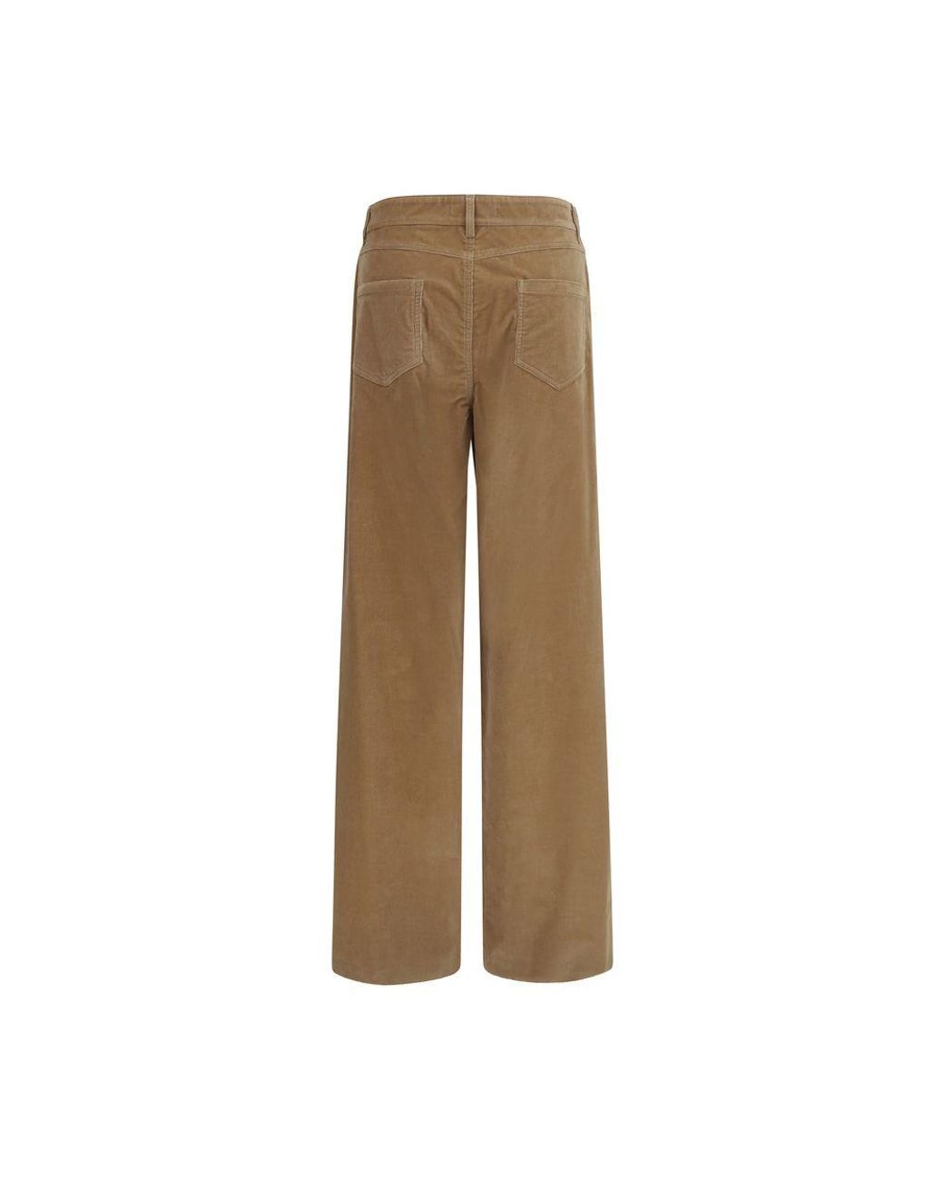 Max Mara Natural Brown Cotton Casual Pants