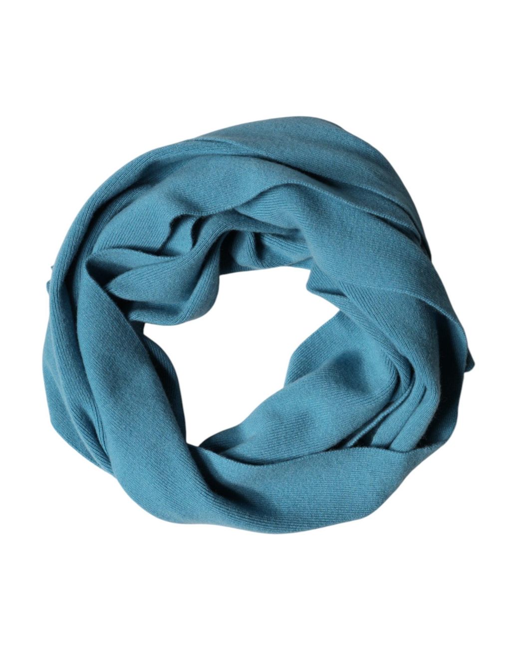 Dolce & Gabbana Blue Cashmere Knit Neck Wrap Shawl Scarf for men