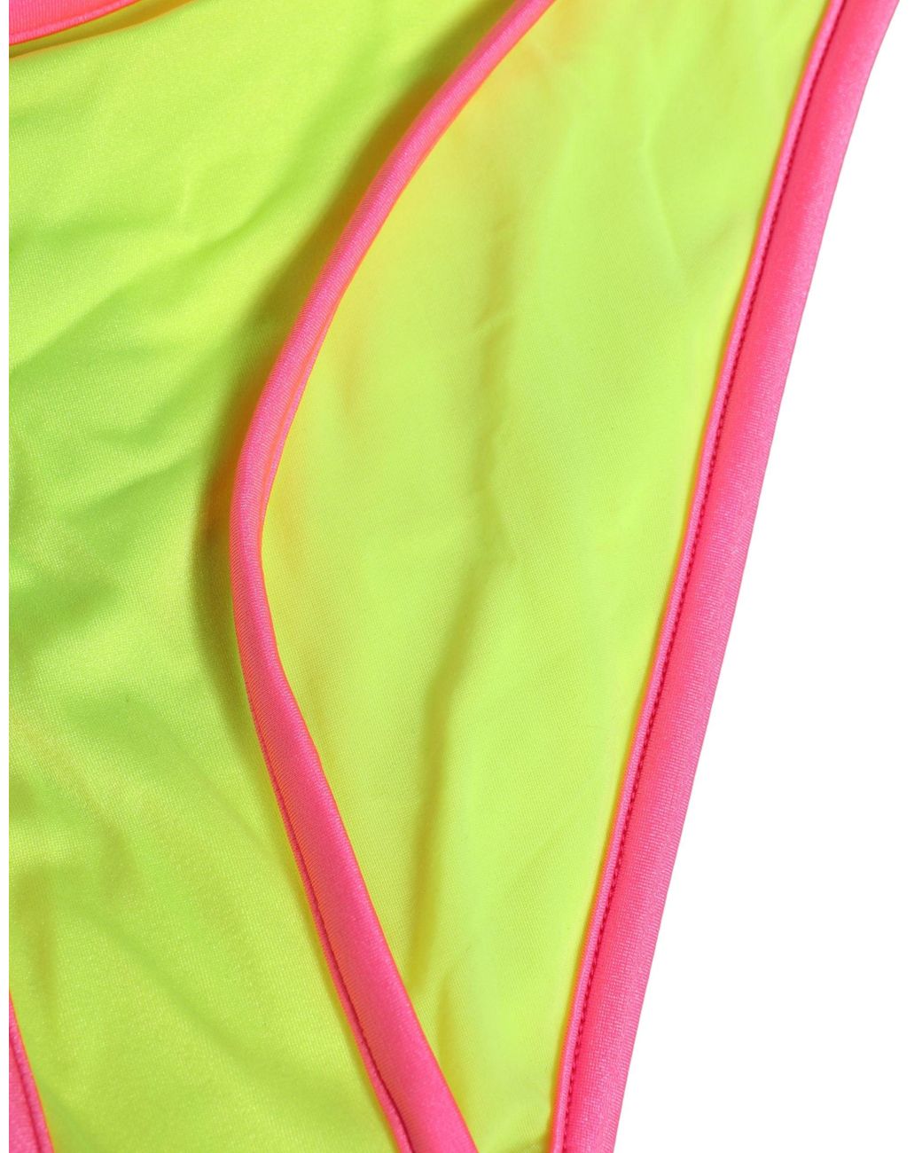 Dolce & Gabbana Yellow Pink Nylon Bottom Beachwear Bikini Underwear