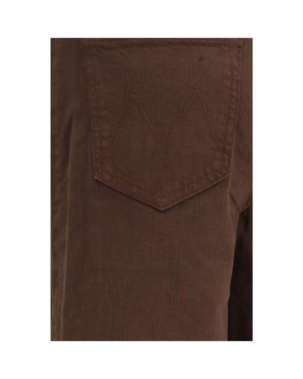 Mother Brown Cotton Jeans Denim