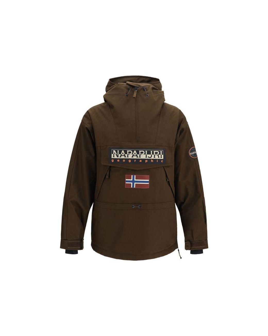 Napapijri Brown Polyamide Shell Jacket for men