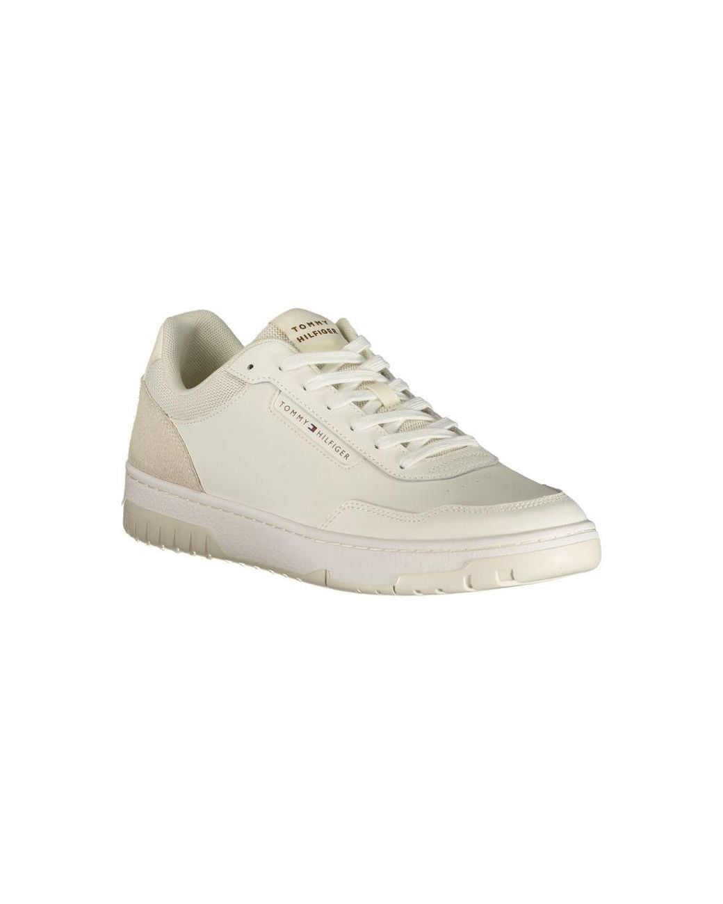 Tommy Hilfiger White Bianco Polyurethane Men Sneaker for men