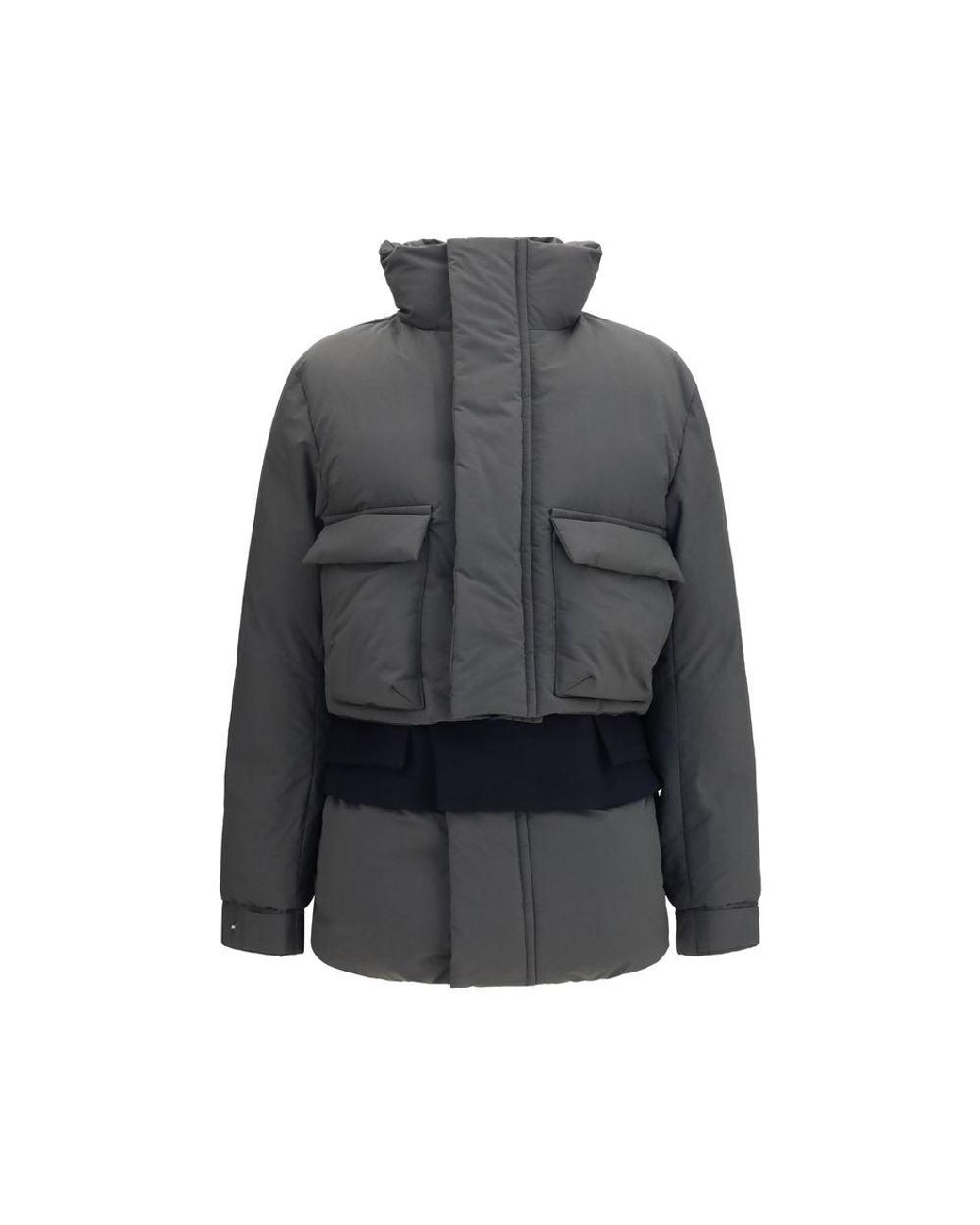 Sacai Gray Polyester Coat