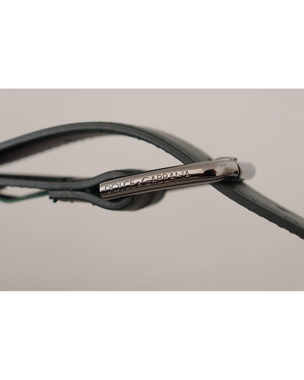 Dolce & Gabbana Black Elegant Dark Leather Belt With Logo Buckle