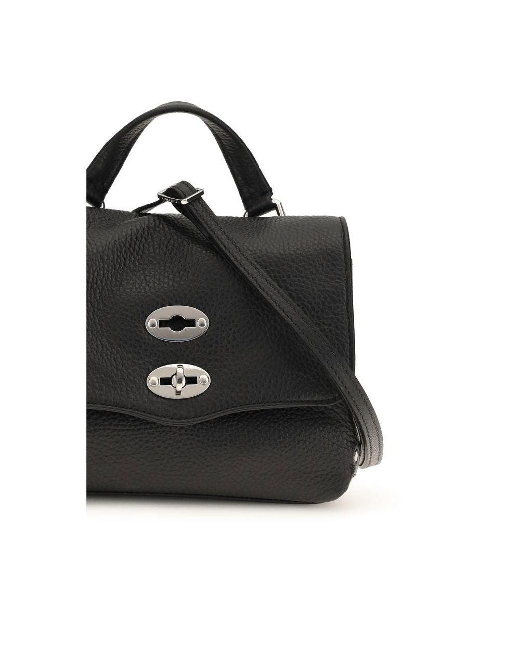Zanellato Black Calf Leather Bos Taurus Shoulder Bag