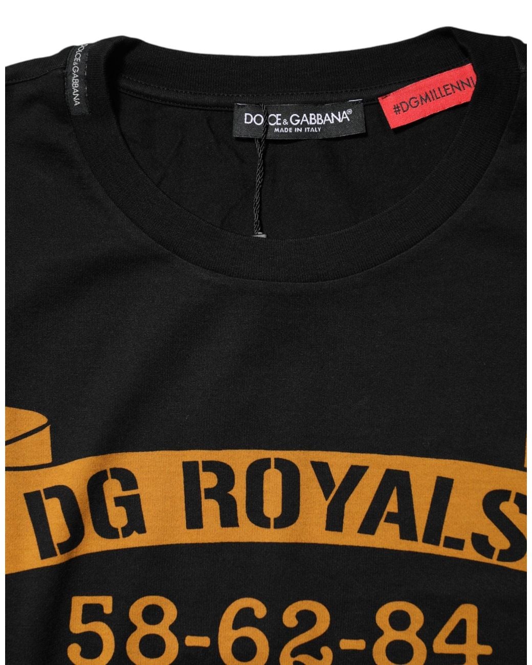 Dolce & Gabbana Black Graphic Print Tee for men