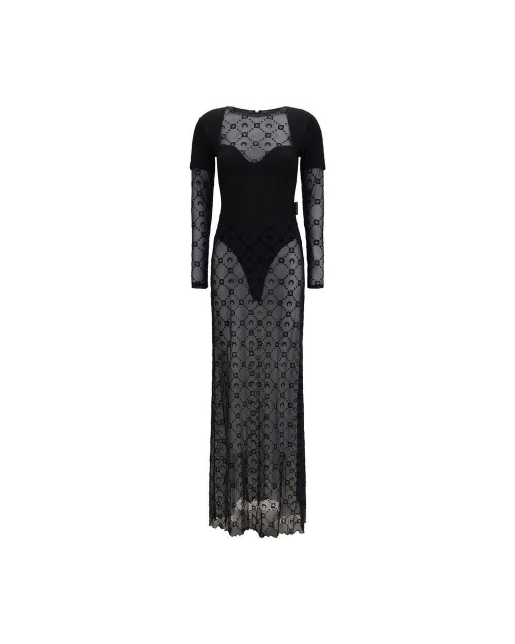 MARINE SERRE Black Polyamide Casual Dress