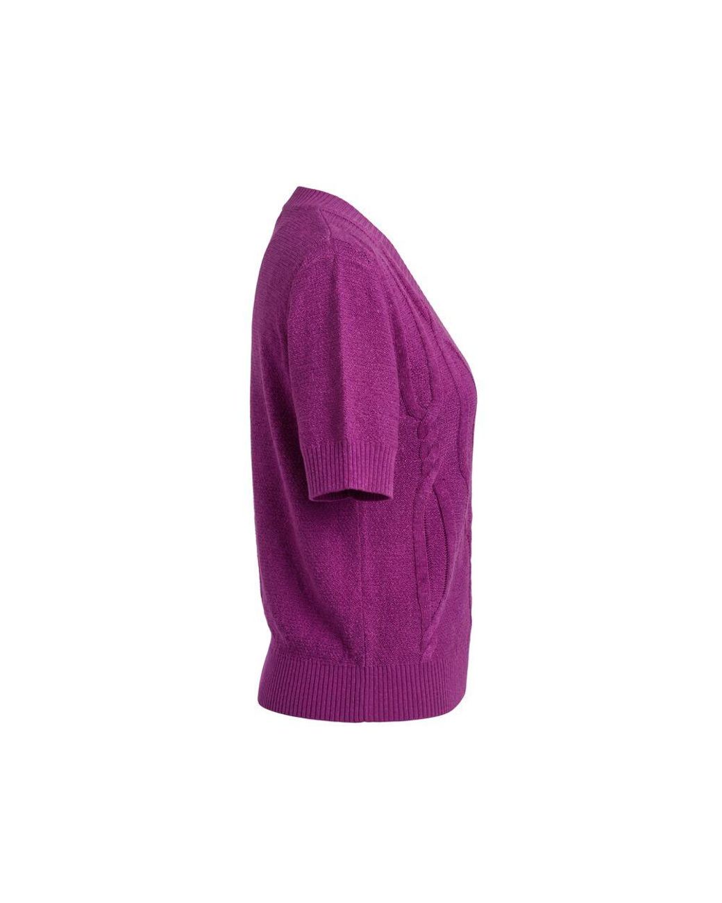 Malo Purple Silk Blend Sweater