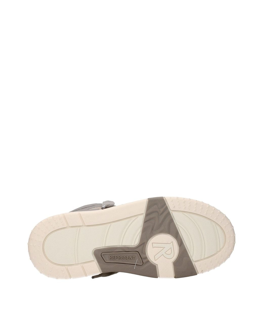 Represent Gray Leather Chunky Sneakers for men