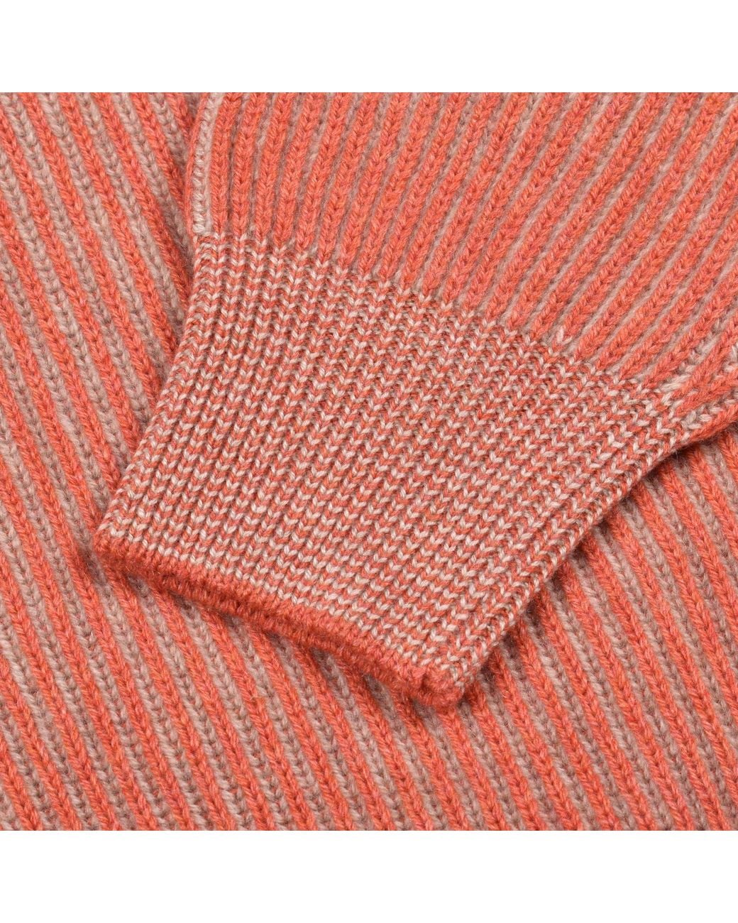 Brunello Cucinelli Pink Bicolor Cashmere Sweater for men