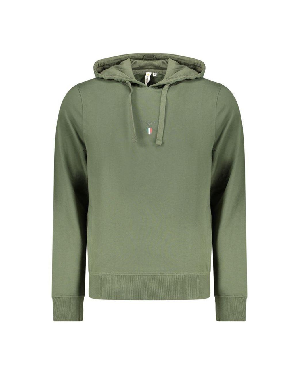 Accademia Militare Green Verde Cotton Men Hoodie for men
